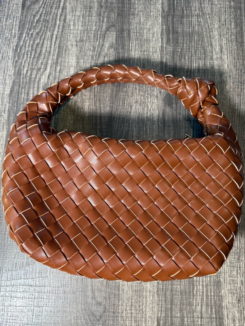 a new day Woven Top-Handle Shoulder Bag in Brown - Picture 4 of 6